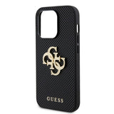 Guess iPhone 15 Pro Max Cover Perforated Glitter Sort