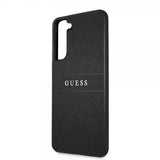 Guess Samsung Galaxy S21 FE Cover Saffiano Metal Logo Sort