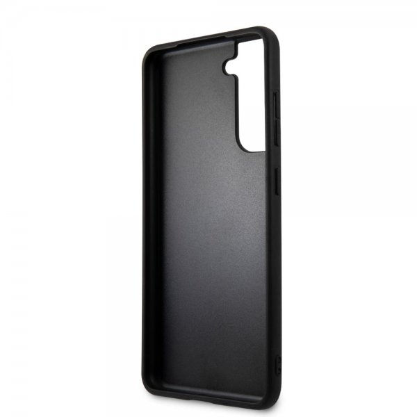 Guess Samsung Galaxy S21 FE Cover Saffiano Metal Logo Sort