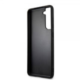 Guess Samsung Galaxy S21 FE Cover Saffiano Metal Logo Sort