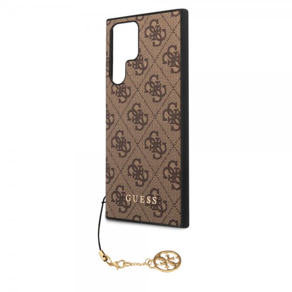 Guess Samsung Galaxy S22 Ultra Skal 4G Charms Brun