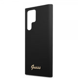 Guess Samsung Galaxy S22 Ultra Cover Script Metal Logo Sort