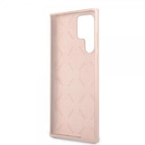 Guess Samsung Galaxy S22 Ultra Cover Script Metal Logo Pale Pink