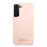 Guess Samsung Galaxy S22 Plus Cover Script Metal Logo Pale Pink