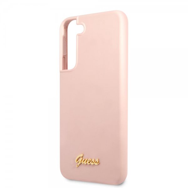 Guess Samsung Galaxy S22 Cover Script Metal Logo Pale Pink