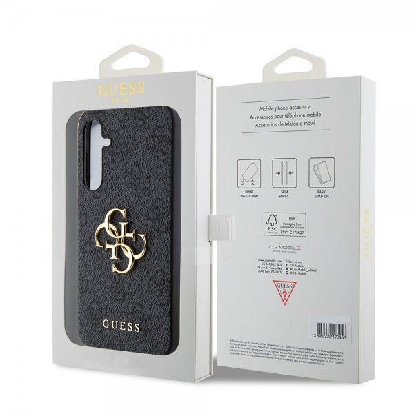 Guess Samsung Galaxy S23 FE Cover 4G Metal Logo Grå