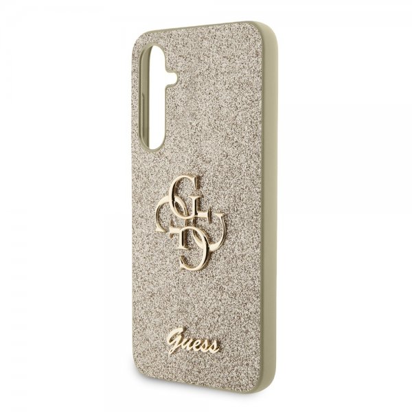 Guess Samsung Galaxy S23 FE Cover Fixed Glitter Guld