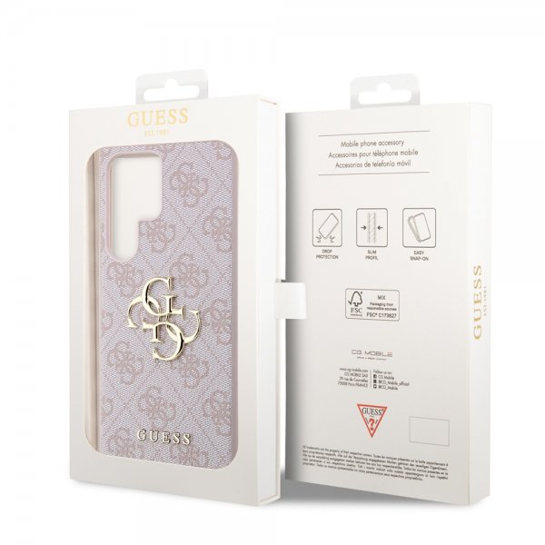 Guess Samsung Galaxy S23 Ultra Cover 4G Logo Rosa