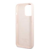 Guess iPhone 13 Pro Cover Silikone Metalplade MagSafe Rosa