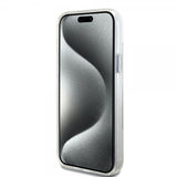Guess iPhone 15 Plus Cover Ring Stand Glitter MagSafe Transparent