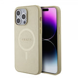 Guess iPhone 15 Pro Max Cover Saffiano MagSafe Beige