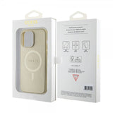 Guess iPhone 15 Pro Max Cover Saffiano MagSafe Beige