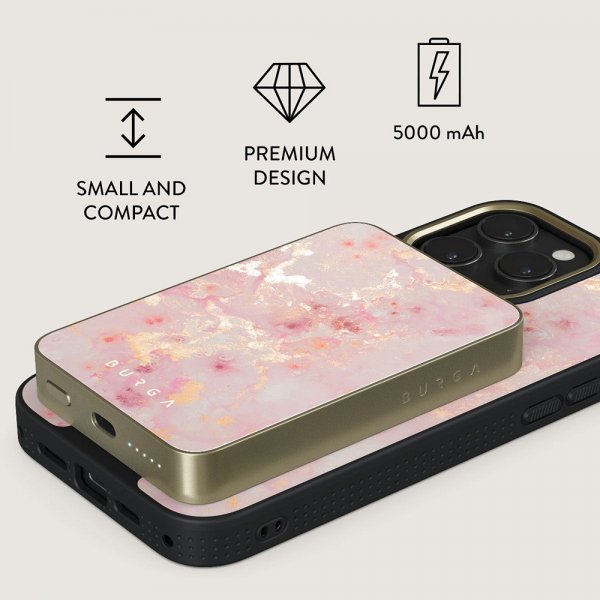 Burga Powerbank MagSafe 5000 mAh Golden Coral Guld