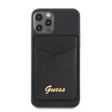 Guess Magnetisk Kortholder Metal Logo MagSafe Sort