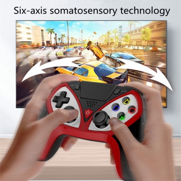 Ipega Controller til PS4 med lydudgang Sort/Rød