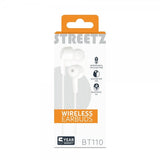 Streetz Høretelefoner BT110 Trådløse Earbuds Hvid