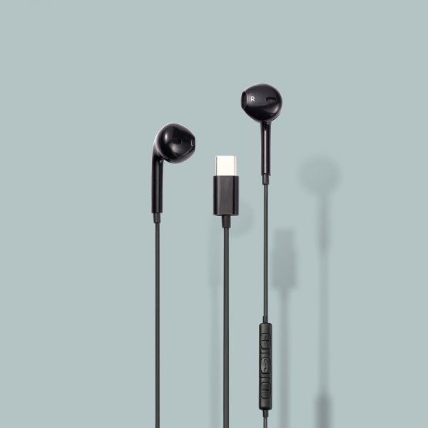 Streetz Høretelefoner C200 Semi-In-Ear Headset USB-C Sort