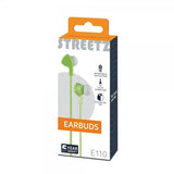 Streetz Hovedtelefoner E110 Earbuds 3.5mm Grøn