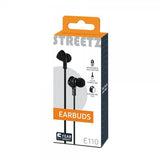 Streetz Høretelefoner E110 Earbuds 3.5mm Sort
