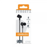 Streetz Høretelefoner E110 Earbuds 3.5mm Sort