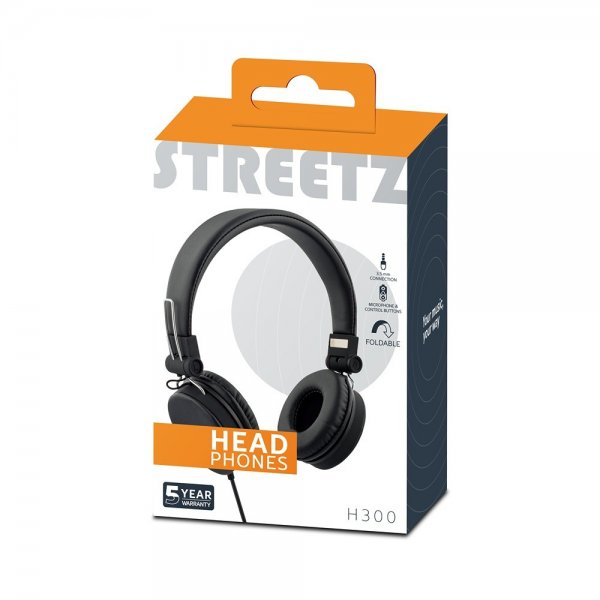 Streetz Hovedtelefoner H300 Hovedtelefoner 3.5mm Sort