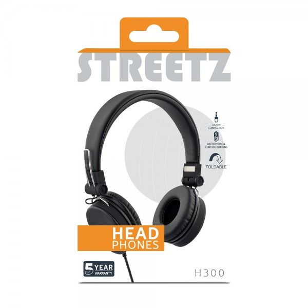Streetz Hovedtelefoner H300 Hovedtelefoner 3.5mm Sort