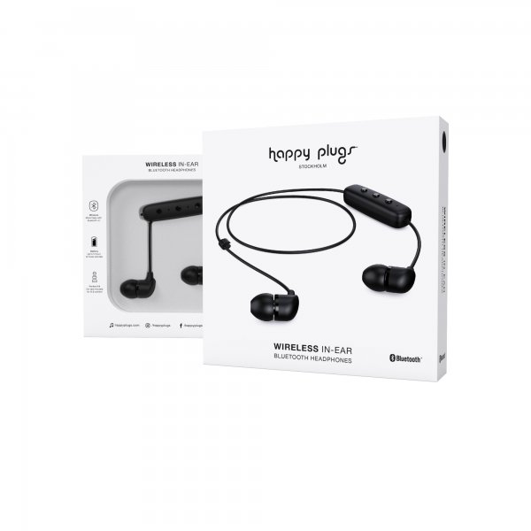 Happy Plugs Høretelefoner In-Ear Wireless Sort