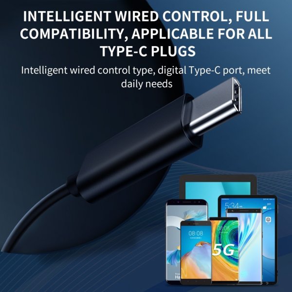 Joyroom Hovedtelefoner JR-EC04 USB-C Sølv
