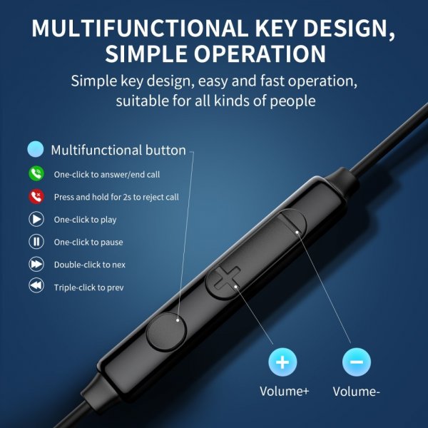 Joyroom Hovedtelefoner JR-EC04 USB-C Sølv