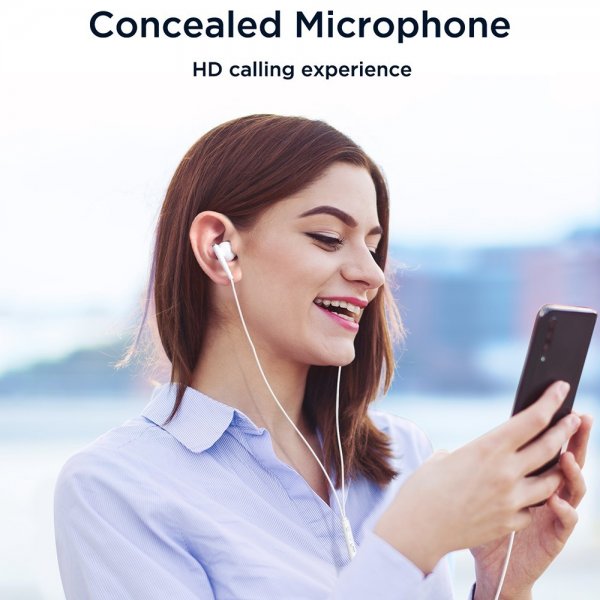 Joyroom Høretelefoner JR-EW04 Wired Earphones 3.5mm Hvid