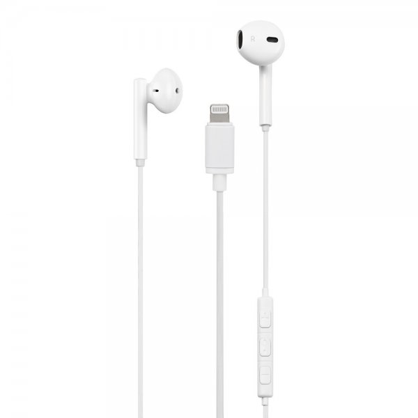 Streetz Høretelefoner L200 Lightning Earbuds Hvid