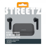 Streetz Hovedtelefoner T110 Trådløse Semi-In-Ear-øretelefoner Sort
