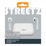 Streetz Høretelefoner T110 Wireless Earbuds Semi-In-Ear Hvid