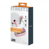Streetz Hovedtelefoner T150 Transparent True Wireless Earbuds Rosa