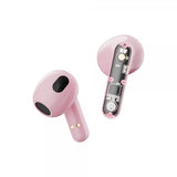 Streetz Hovedtelefoner T150 Transparent True Wireless Earbuds Rosa