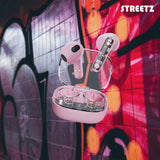 Streetz Hovedtelefoner T150 Transparent True Wireless Earbuds Rosa