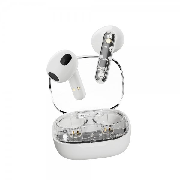 Streetz Høretelefoner T150 Transparent True Wireless Earbuds Hvid