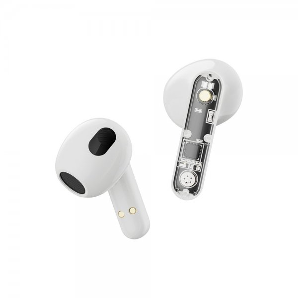 Streetz Høretelefoner T150 Transparent True Wireless Earbuds Hvid