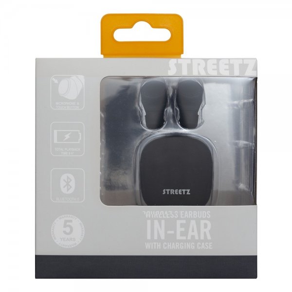 Streetz Høretelefoner T200 Trådløse In-Ear Ørepropper Sort