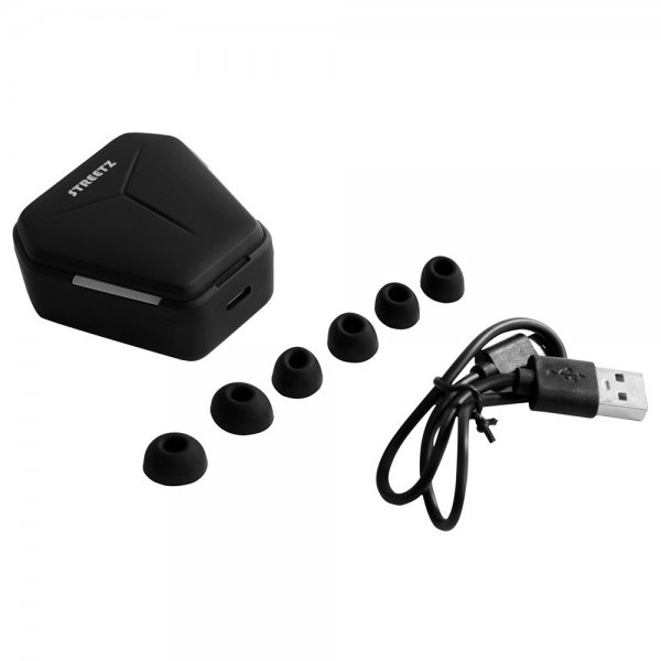 Streetz Høretelefoner T300 Trådløse Gaming Earbuds Sort