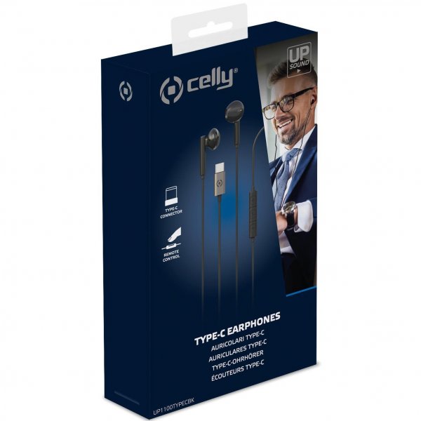 Celly Hovedtelefoner UP1100 USB-C Sort