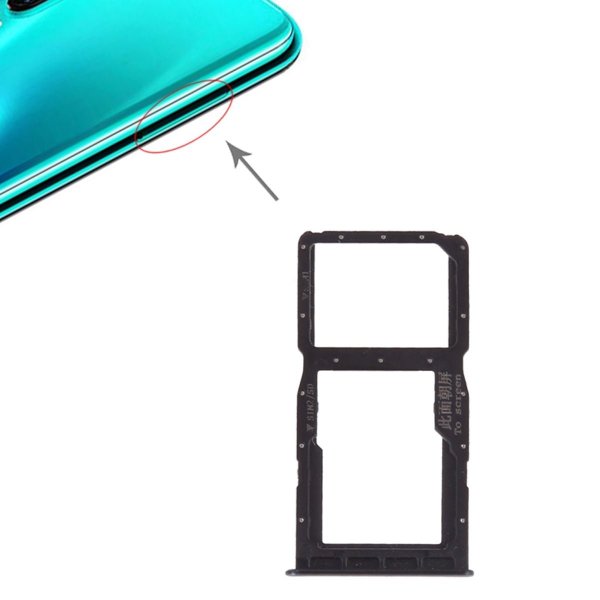 Huawei P30 Lite Hukommelseskort/SIM-kortholder - Sort