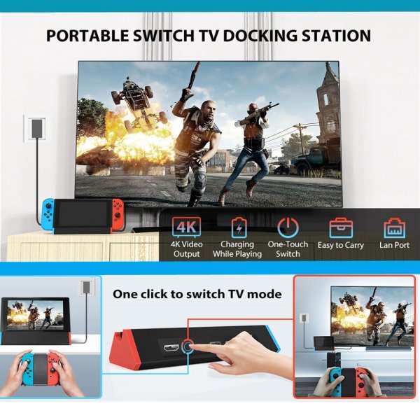 Hub til Nintendo Switch/Switch OLED
