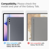 Spigen Samsung Galaxy Tab S9 Ultra/Galaxy Tab S10 Ultra Skærmbeskyttelse GLAS.tR EZ Fit