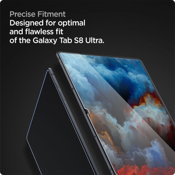 Spigen Samsung Galaxy Tab S8 Ultra Skærmbeskyttelse GLAS.tR EZ Fit