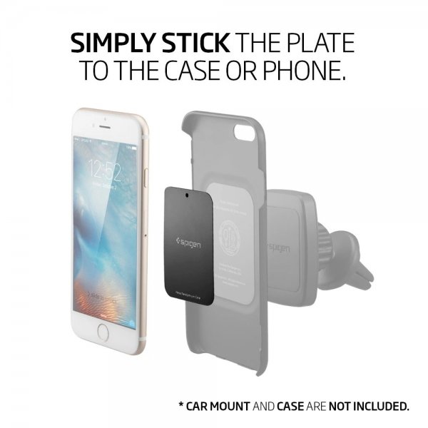 Spigen Kuel Car Mount Metalplader 4-pak Sort