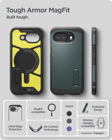 Spigen Google Pixel 10a Cover Tough Armor MagFit Abyss Green