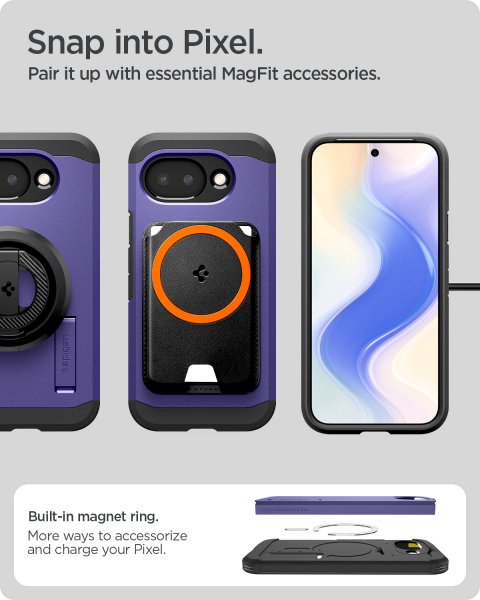 Spigen Google Pixel 10a Cover Tough Armor MagFit Ash Violet