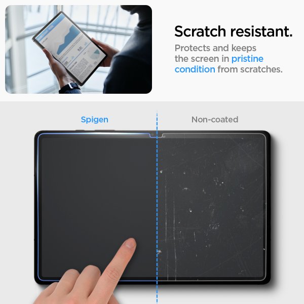 Spigen Samsung Galaxy Tab S9 Plus/Galaxy Tab S10 Plus Skærmbeskyttelse GLAS.tR EZ Fit