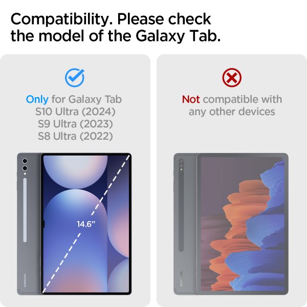Spigen Samsung Galaxy Tab S8 Ultra/S9 Ultra/S10 Ultra Cover Rugged Armor Pro Sort